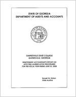 Gainesville State College, Gainesville, Georgia, independent accountant's report on applying agreed-upon procedures for the fiscal year ended June 30, 2008