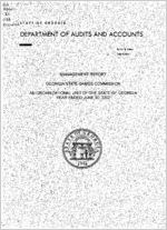 Management report, Georgia State Games Commission, an organizational unit of the state of Georgia, year ended June 30, 2002