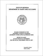 Board of Regents of the University System of Georgia, University System Office (Oversight Unit), report on audit of the financial statements for the fiscal year ended June 30, 2007