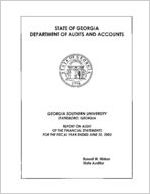 Georgia Southern University, Statesboro, Georgia, report on audit of the financial statements for the fiscal year ended June 30, 2003