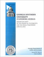 Georgia Southern University, Statesboro, Georgia, report on audit of the financial statements for the fiscal year ended June 30, 2010