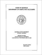 Georgia State University, Atlanta, Georgia, report on audit of the financial statements for the fiscal year ended June 30, 2004