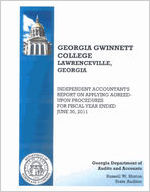 Georgia Gwinnett College, Lawrenceville, Georgia, independent accountant's report on applying agreed-upon procedures for fiscal year ended June 30, 2011
