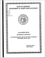 Management report, Department of Insurance, an organizational unit of the state of Georgia, year ended June 30, 2001