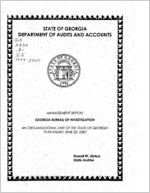 Management report, Georgia Bureau of Investigation, an organizational unit of the state of Georgia,  year ended June 30, 2000