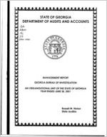 Management report, Georgia Bureau of Investigation, an organizational unit of the state of Georgia,  year ended June 30, 2001