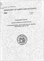 Management report, Georgia Bureau of Investigation, an organizational unit of the state of Georgia,  year ended June 30, 2002