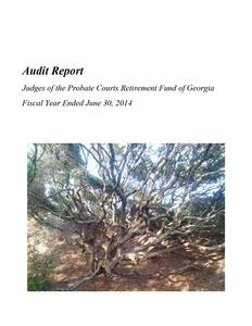 Audit report, Judges of the Probate Courts Retirement Fund of Georgia, fiscal year ended 2014 June 30