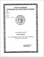 Management report, Judicial Branch, an organizational unit of the state of Georgia, year ended June 30, 2000