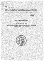 Management report, Department of Law, an organizational unit of the state of Georgia, year ended June 30, 2003