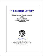The Georgia Lottery: selected summary financial information from inception (November 2, 1992) through fiscal year ended June 30, 2010