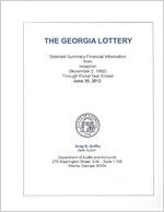 The Georgia Lottery: selected summary financial information from inception (November 2, 1992) through fiscal year ended June 30, 2012