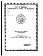 Macon State College, Macon, Georgia, report on the review of the financial statements for the fiscal year ended June 30, 2000