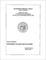 Roddenbery Memorial Library, Cairo, Georgia, report on audit of the financial statements for the fiscal year ended June 30, 2004