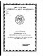 Management report, State Personnel Board, Merit System of Personnel Administration, an organizational unit of the state of Georgia, year ended June 30, 2000