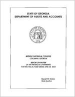 Middle Georgia College, Cochran, Georgia, report on review of the financial statements for the fiscal year ended June 30, 2003