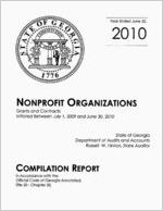 Compilation report, nonprofit organizations, grants and contracts initiated between July 1, 2009 and June 30, 2010 in accordance with the Official Code of Georgia Annotated, Title 50 - Chapter 20
