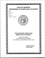 Peace Officers' Annuity and Benefit Fund of Georgia, report on review of the financial statements for the fiscal year ended June 30, 2000