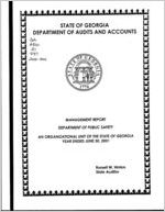 Management report, Department of Public Safety, an organizational unit of the state of Georgia, year ended June 30, 2001