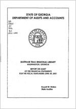 Bartram Trail Regional Library, Washington, Georgia, report on audit of the financial statements for the fiscal year ended June 30, 2001
