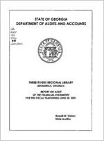 Three Rivers Regional Library, Brunswick, Georgia, report on audit of the financial statements for the fiscal year ended June 30, 2001