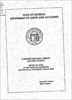 Cherokee Regional Library, Lafayette, Georgia, report on audit of the financial statements for the fiscal year ended June 30, 2002
