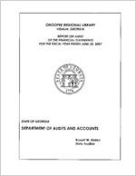 Ohoopee Regional Library, Vidalia, Georgia, report on audit of the financial statements for the fiscal year ended June 30, 2007