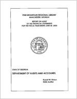 Pine Mountain Regional Library, Manchester, Georgia, report on audit of the financial statements for the fiscal year ended June 30, 2003