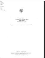 Audit report, Sara Hightower Regional Library, Rome, Georgia, year ended June 30, 1999