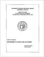 Southwest Georgia Regional Library, Bainbridge, Georgia, report on audit of the financial statements for the fiscal year ended June 30, 2005