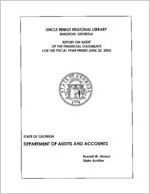Uncle Remus Regional Library, Madison, Georgia, report on audit of the financial statements for the fiscal year ended June 30, 2005