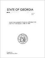 Selected summary financial information for the state of Georgia