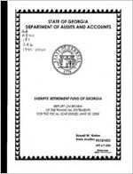 Sheriffs' Retirement Fund of Georgia, report on review of the financial statements for the fiscal year ended June 30, 2000