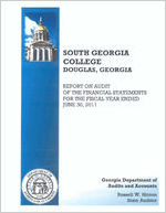 South Georgia College, Douglas, Georgia, report on audit of the financial statements for the fiscal year ended June 30, 2011