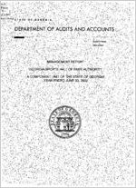 Management report, Georgia Sports Hall of Fame Authority, a component unit of the state of Georgia, year ended June 30, 2002