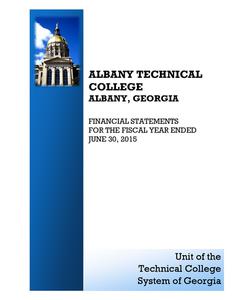Management report, Albany Technical College, Albany, Georgia, an organizational unit of the state of Georgia, 2014 June 30