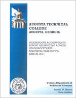 Augusta Technical College, Augusta, Georgia, independent accountant's report on applying agreed-upon procedures for the fiscal year ended June 30, 2011