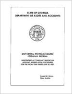East Central Technical College, Fitzgerald, Georgia, independent accountant's report on applying agreed-upon procedures for the fiscal year ended June 30, 2007