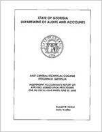 East Central Technical College, Fitzgerald, Georgia, independent accountant's report on applying agreed-upon procedures for the fiscal year ended June 30, 2008