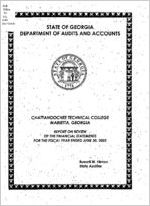 Chattahoochee Technical College, Marietta, Georgia, report on review of the financial statements for the fiscal year ended June 30, 2002