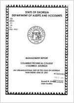 Management report, Columbus Technical College, Columbus, Georgia, an organizational unit of the state of Georgia, year ended June 30, 2001