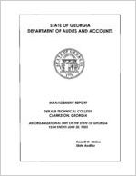 Management report, DeKalb Technical College, Clarkston, Georgia, an organizational unit of the state of Georgia, year ended June 30, 2003