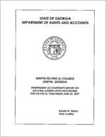 Griffin Technical College, Griffin, Georgia, independent accountant's report on applying agreed-upon procedures for the fiscal year ended June 30, 2007