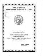 Management report, North Metro Technical Institute, Acworth, Georgia, an organizational unit of the state of Georgia, year ended June 30, 2000