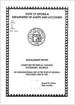 Management report, Ogeechee Technical College, Statesboro, Georgia, an organizational unit of the state of Georgia, year ended June 30, 2001
