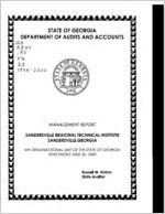 Management report, Sandersville Regional Technical Institute, Sandersville, Georgia, an organizational unit of the state of Georgia, year ended June 30, 2000