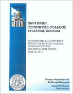 Savannah Technical College, Savannah, Georgia, independent accountant's report on applying agreed-upon procedures for the fiscal year ended June 30, 2011
