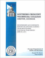Southern Crescent Technical College, Griffin, Georgia independent accountant's report Griffin, Georgia independent accountant's report on applying agreed-upon procedures for fiscal year ended June 30, 2011