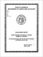 Management report, South Georgia Technical College, Americus, Georgia, an organizational unit of the state of Georgia, year ended June 30, 2001