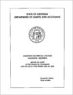 Valdosta Technical College, Valdosta, Georgia, report on audit of the financial statements for the fiscal year ended June 30, 2003